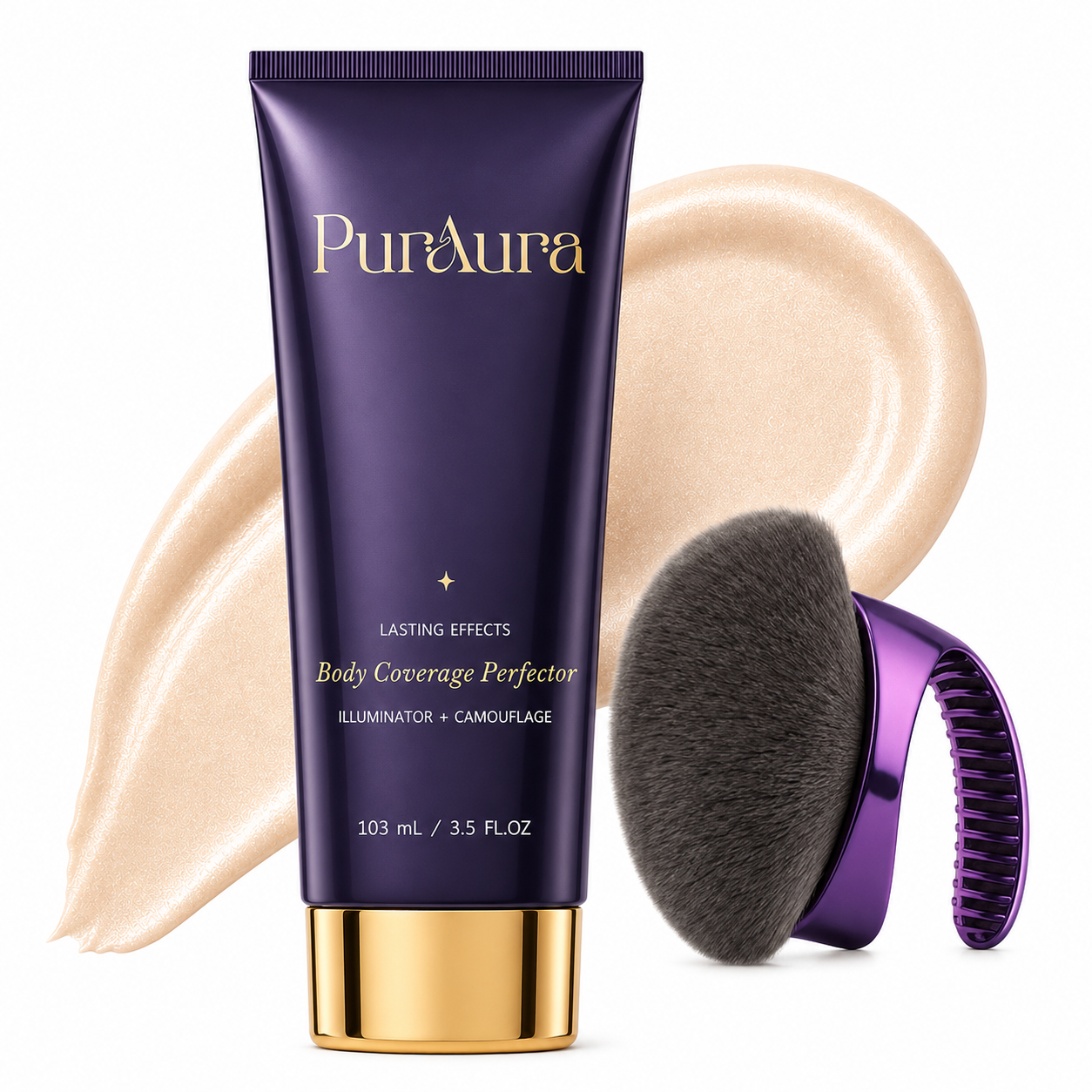 PurAura Skin Filter Body Foundation + Gratis Brush