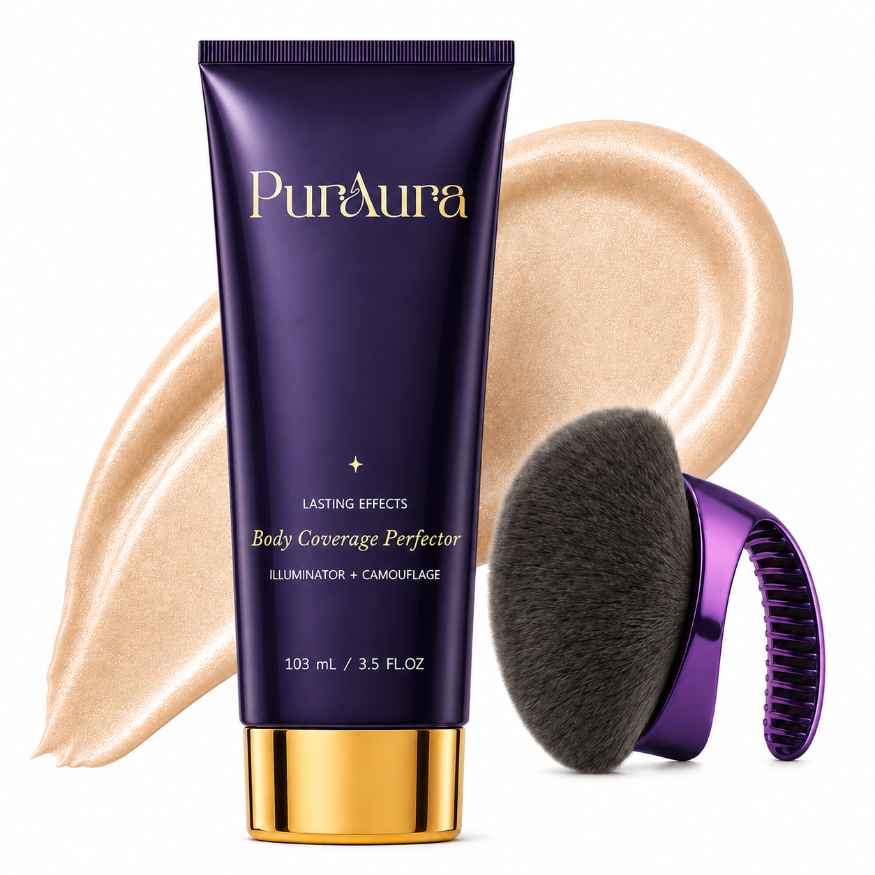 PurAura Skin Filter Body Foundation + Gratis Brush