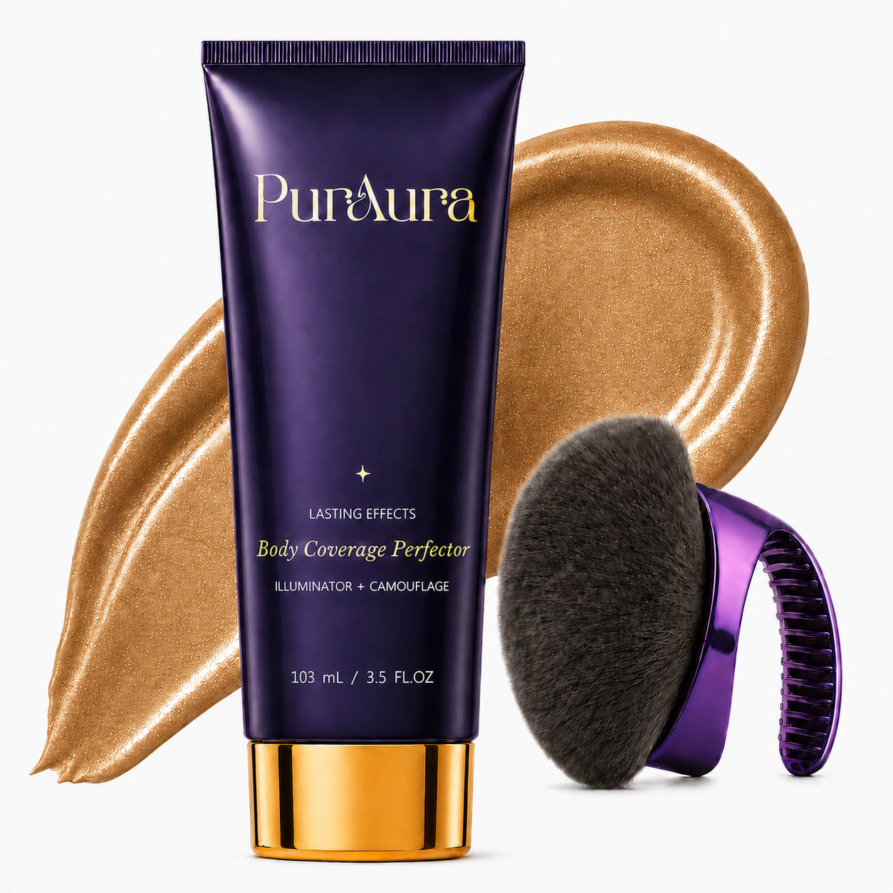 PurAura Skin Filter Body Foundation + Gratis Brush