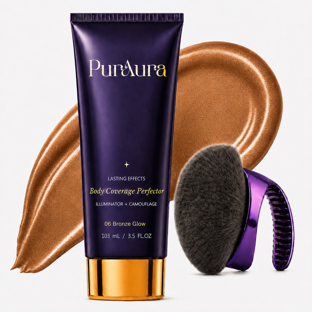 PurAura Skin Filter Body Foundation + Gratis Brush