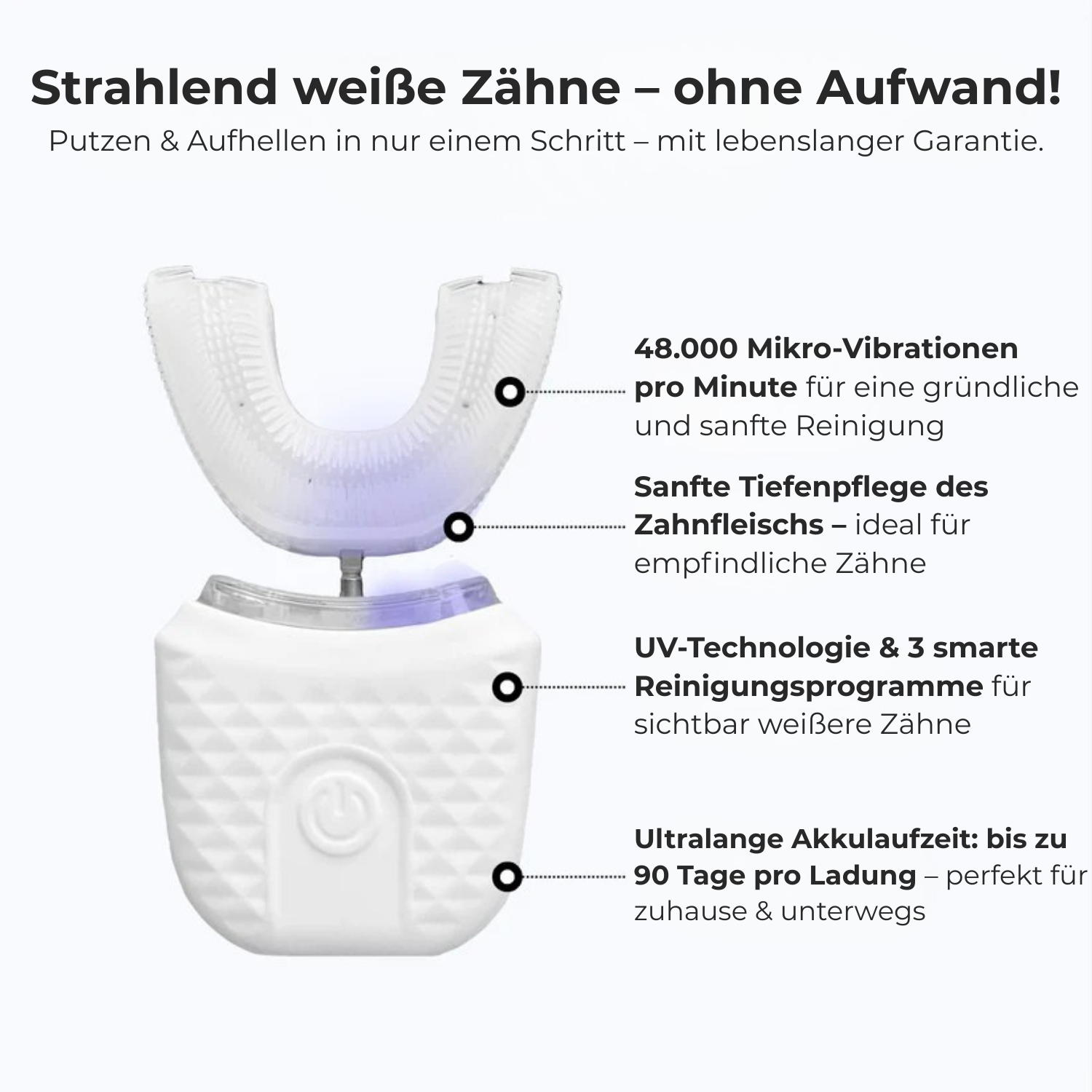 PurWhite – Professionelle Schallzahnbürste für weißere Zähne