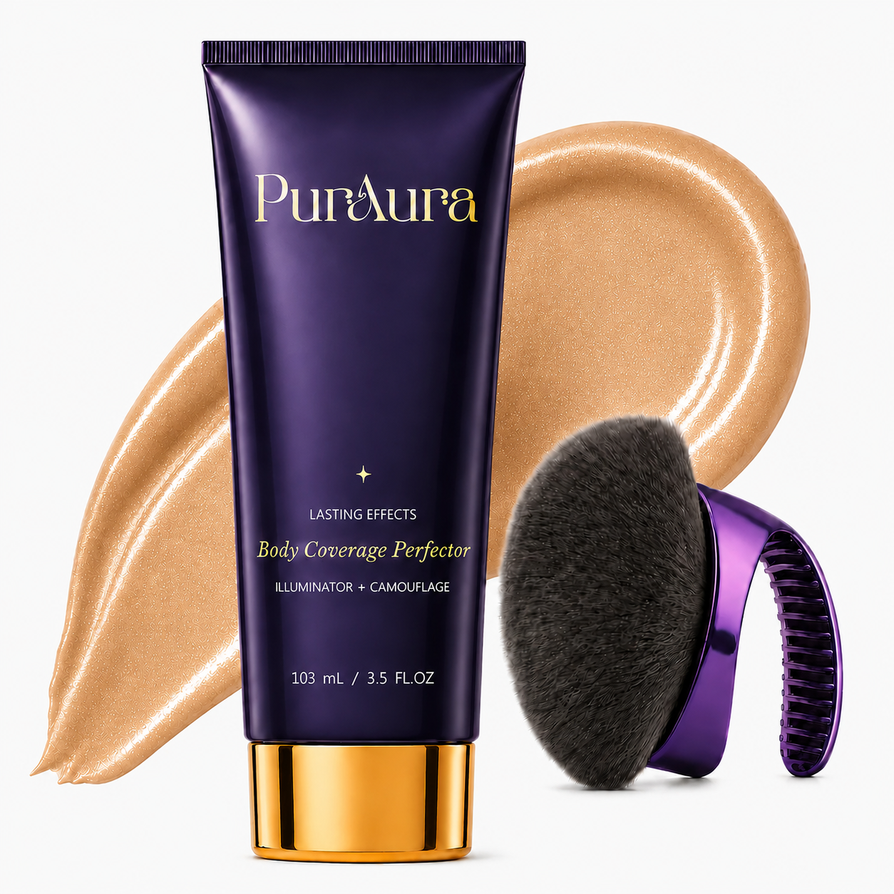 PurAura Skin Filter Body Foundation + Gratis Brush