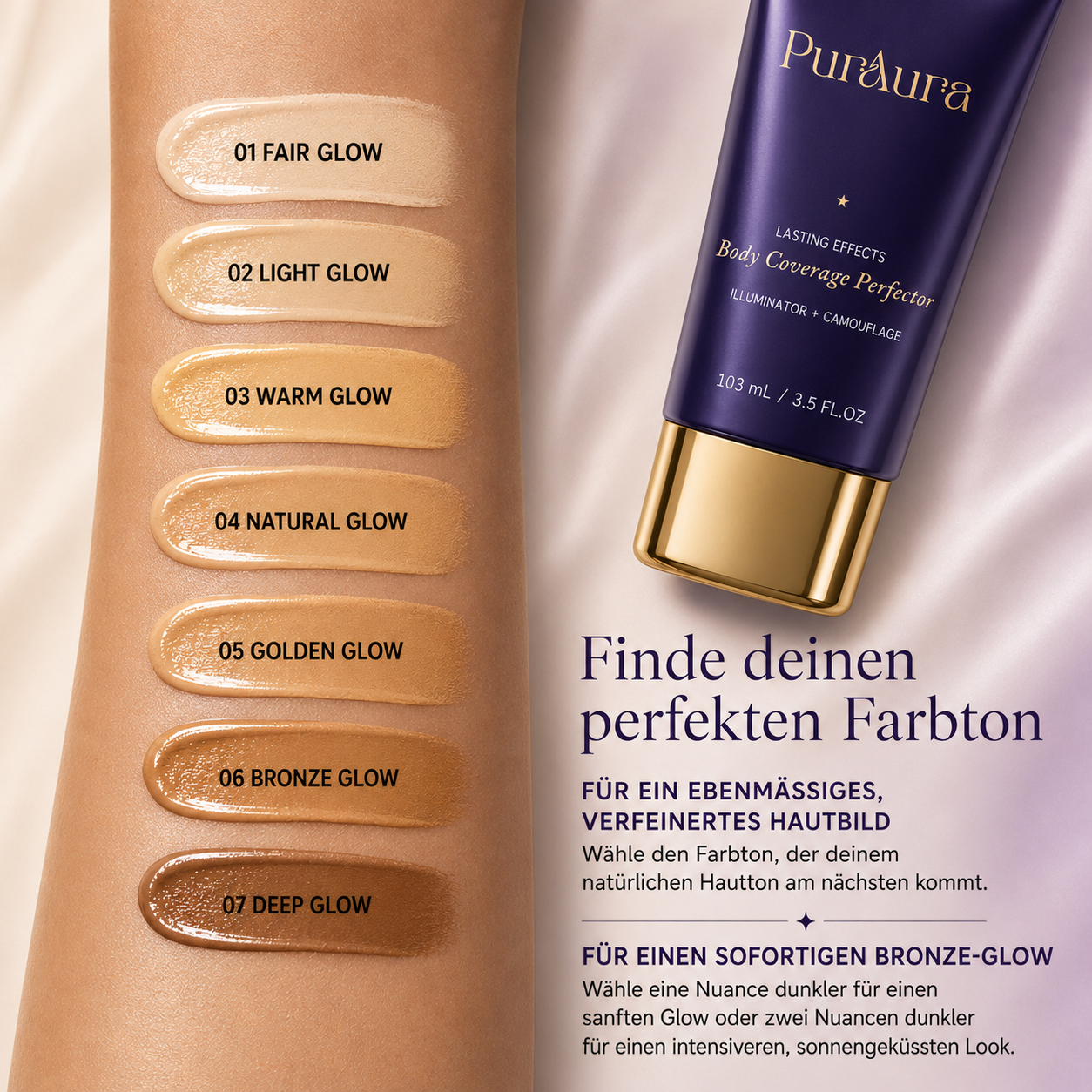 PurAura Skin Filter Body Foundation + Gratis Brush
